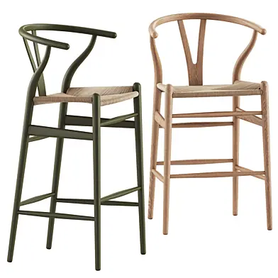 Hans Wooden Natural Weave Bar Stool