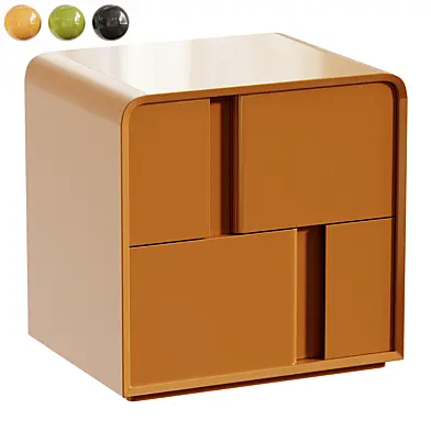 Modern Faux Leather Nightstand Table
