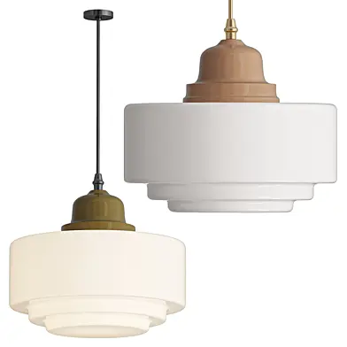 Orion Vintage Milk Glass Pendant Light