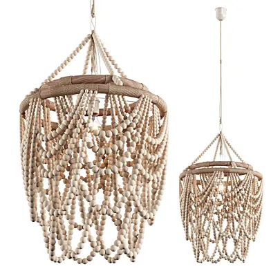 Handmade Wood Beaded Chandelier by RoomiLivingbyEBG