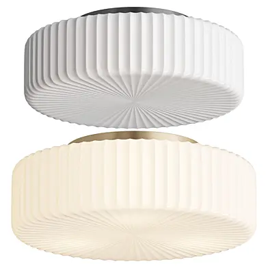 Elowen Modern Opaline Ribbed Glass Ceiling Lamp