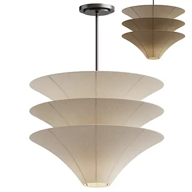 Tresor Three Tiered Fabric Pendant Light
