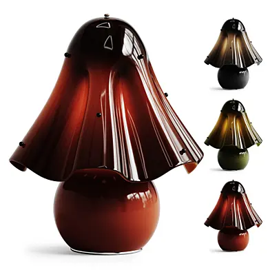 1559 Elia Modern Floral Sculptural Glass Table Lamp