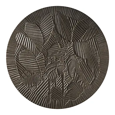 086 Artwork 29 Circle Abstract Relief by Elsa Jeandedieu Studio