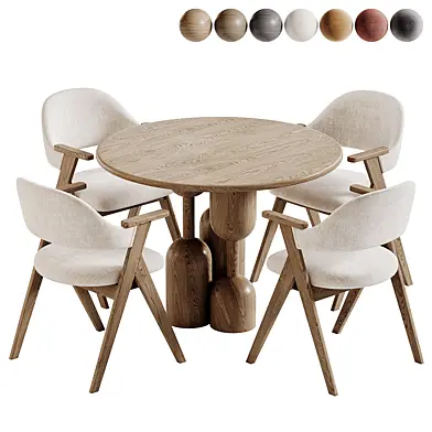 Otium dining chair and Bari dining table