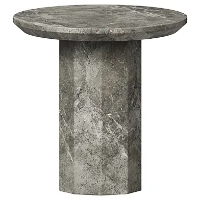 Atlas Decagon Side Table - Matt Ocean Marble