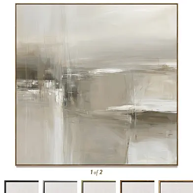 Plaster two square photo frames B-254