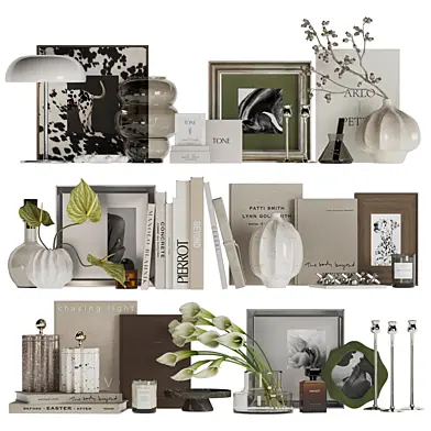 Shelves with decorative set - 37