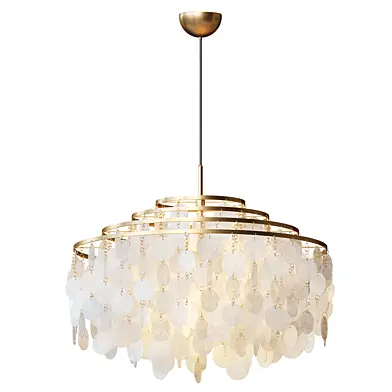 Capiz shell chandelier
