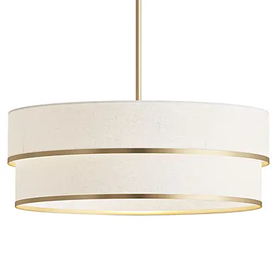 Cassie  Drum Pendant  Round in Coal