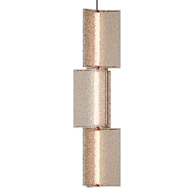 Modern Textured Glass Panel Pendant Light