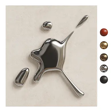 Wall Decor Liquid Chrome Splash
