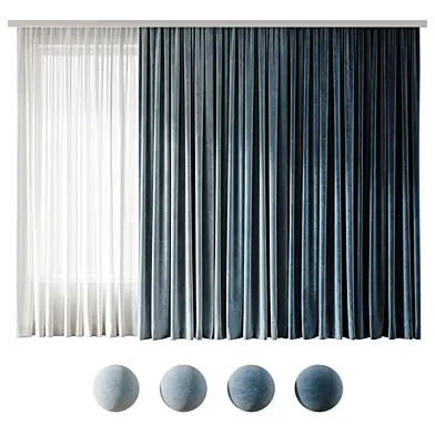 Elegant Sheer and Blackout Curtain Set 19