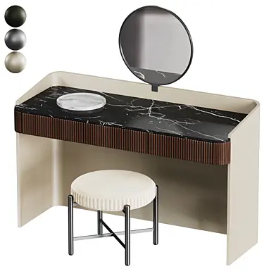 Kanso Modern Vanity Set with Nero Marquina Marble