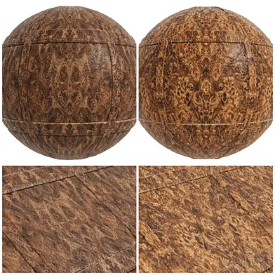 Fb1245 Premium Burl Wood Veneer | 2MAT | 4k | PBR