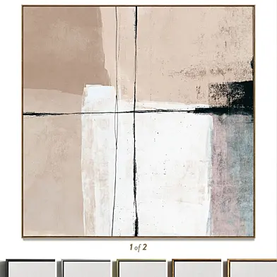 Plaster two square photo frames B-275