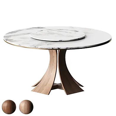 Modern White Round Sintered Stone Dining Table