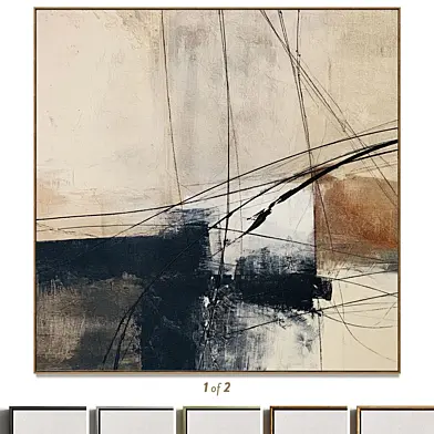 Plaster two square photo frames B-276