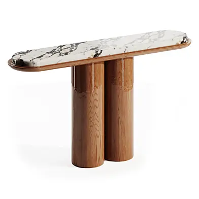 Ida Wood And Calacatta Viola Marble Console