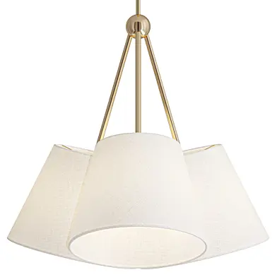 Brushed Nickel Shaded Chandelier