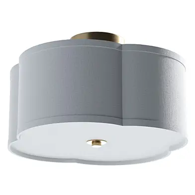 Fabric Semi Flush Ceiling Light