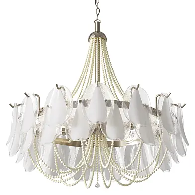 Blush Pink Petal Glass Chandelier