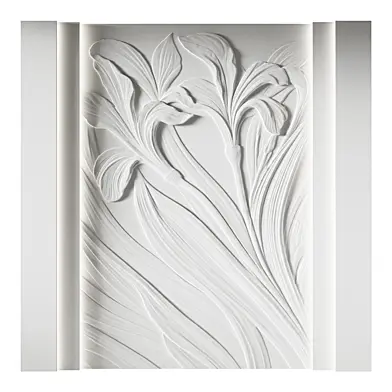 127 Decorative plaster 3D panel 84 Bas-relief "Flower"