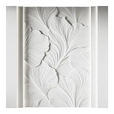 142 Decorative plaster 3D panel 99 Bas-relief "Abstract leaves"