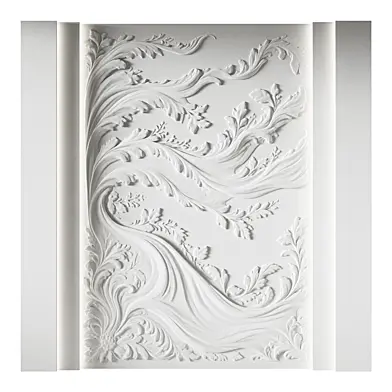 148 Decorative plaster 3D panel 105 Bas-relief "Abstract Sea Waves"