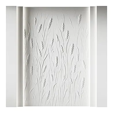 150 Decorative plaster 3D panel 107 Bas-relief "Wheat Ears"