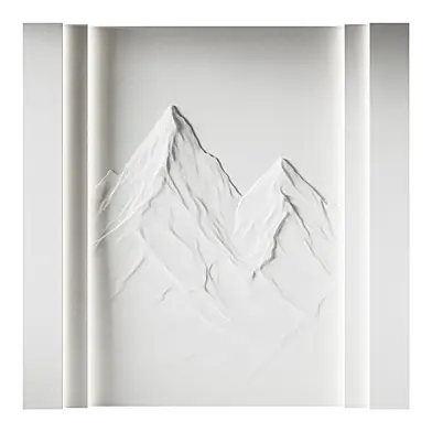 151 Decorative plaster 3D panel 108 Bas-relief "Mountain"