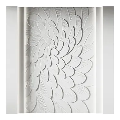 158 Decorative plaster 3D panel 115 Bas-relief "Feather"