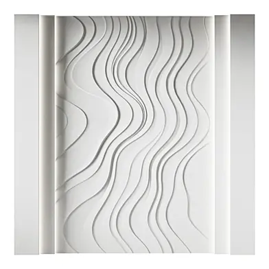 159 Decorative plaster 3D panel 116 Bas-relief "Waves"