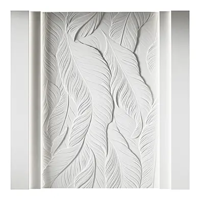 161 Decorative plaster 3D panel 118 Bas-relief "Feather"