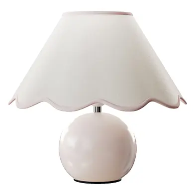 Table Lamp with Scalloped Shade