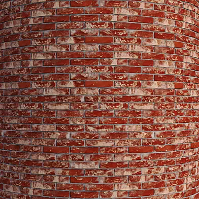 Yellow Red Brick with Fine Relief