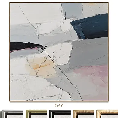 Plaster two square photo frames B-278