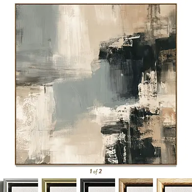Plaster two square photo frames B-280