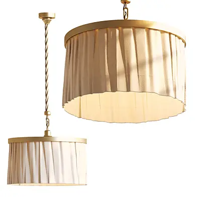 Modern Pleated Fabric Drum Pendant Lamp 1308