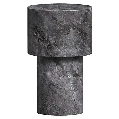 Sayer Warm Grey Marble End Table