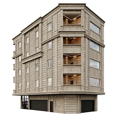 Modern Classic Stone Residential Building Facade | 5-Story Exterior
