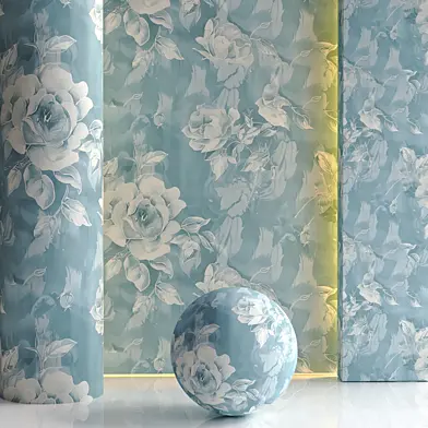 Blue Watercolor Roses
