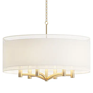 Possini Euro Caliari Brushed Nickel 6 Light Drum Pendant
