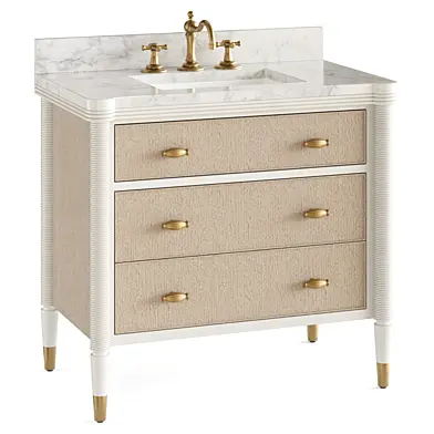 Aster 36 White Vanity Currey and Company