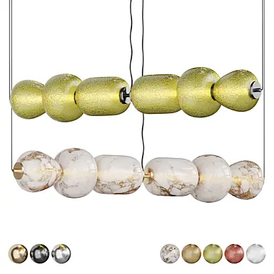 Opal Glass Linear Chandelier