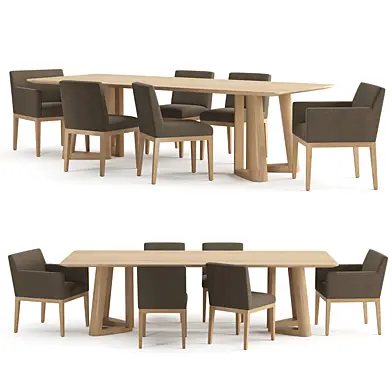 RH Aros Rectangular Dining Table 108