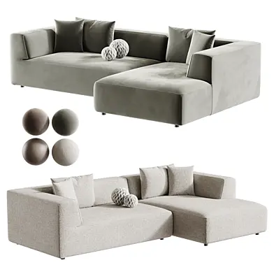 Диван модульный угловой ДЖАРВИС СОФТ, 300 см, велюр | skdesign