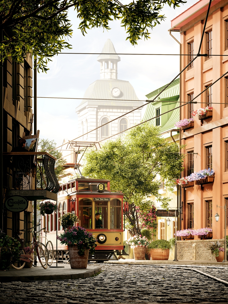 old city architecture - Работа из галереи 3D Моделей