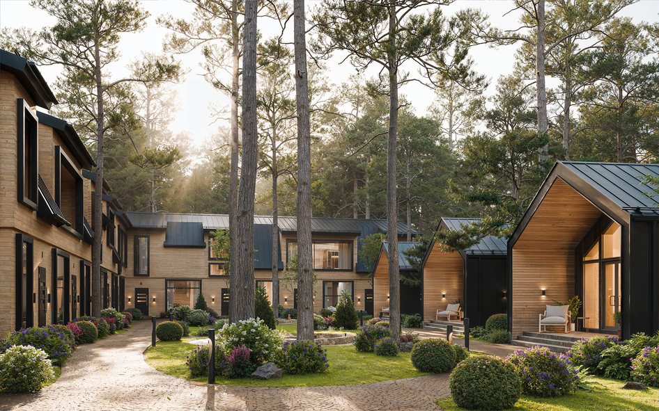 Глемпинг в лесу