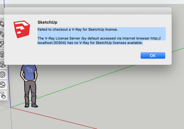 Failed to checkout a vray for sketchup license как исправить